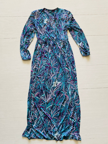 Vintage Silky Palm Dress Selected by Atlantic Vintage