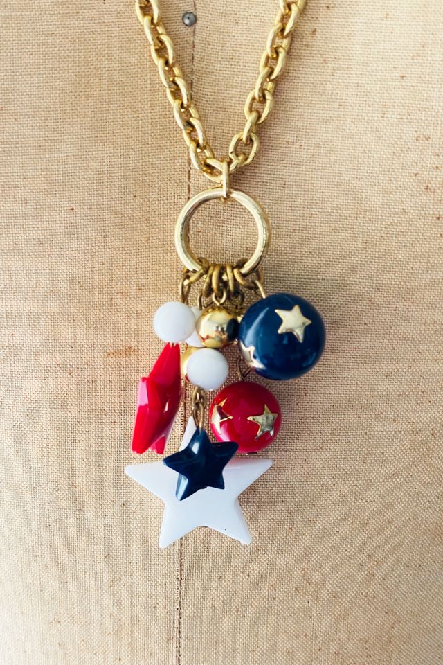 Vintage USA Flag Necklace