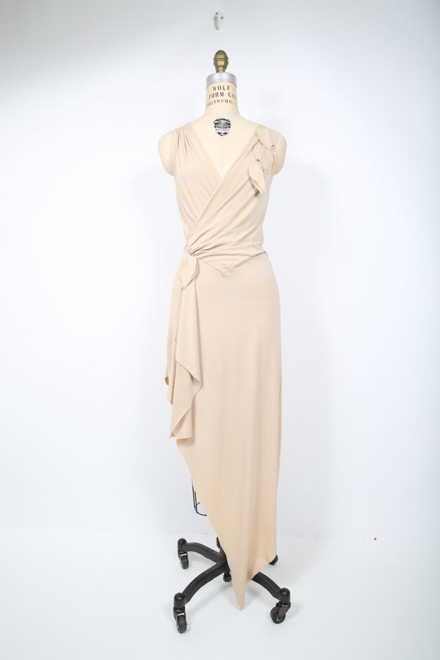 Neutral wrap dress hotsell