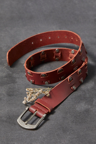 We The Free West Belt At Free People In Oxblood, Size: XS/S