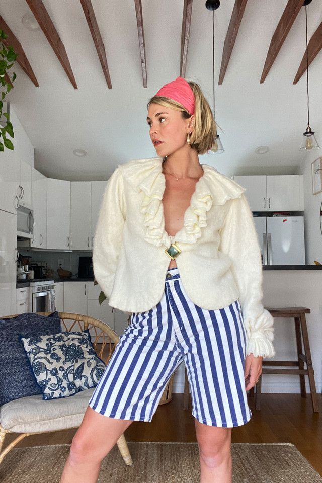 Vintage Ruffle Cardigan Selected by Kikos Kloset | Free People