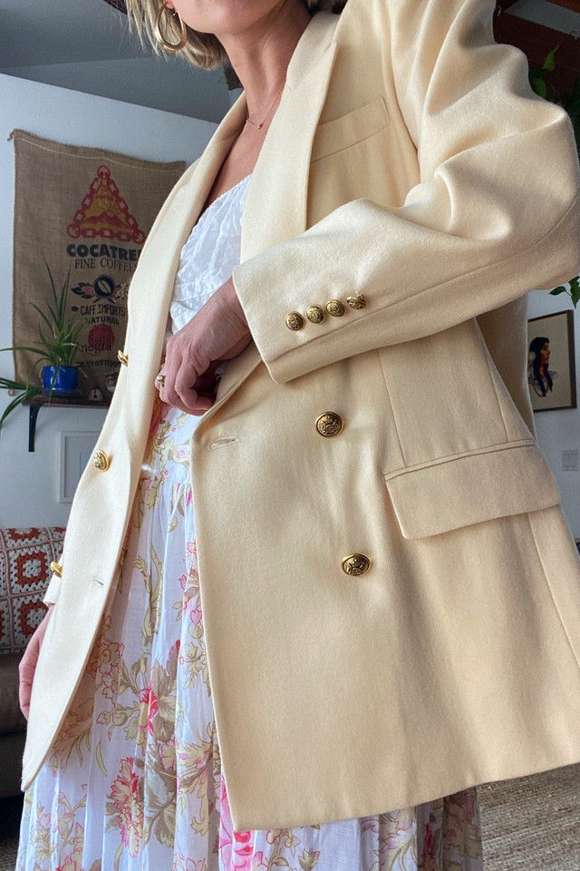 Vintage Double Breasted Blazer Selected by Kikos Kloset