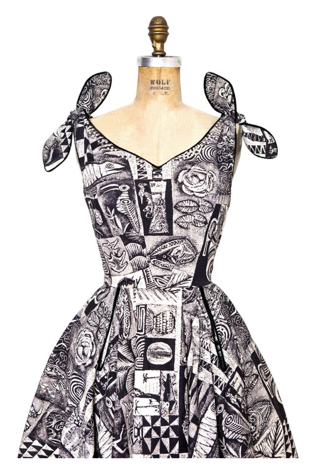 Vintage 1950s Printed Cotton Dress Selected by SwaneeGRACE #1