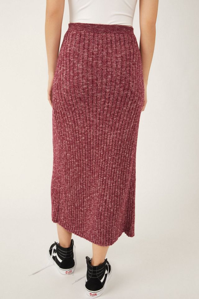 Midi Knit Wrap Skirt