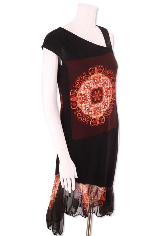 1990s Anac Techno Print Asymmetrical Dress Selected By Ritual Vintage #1