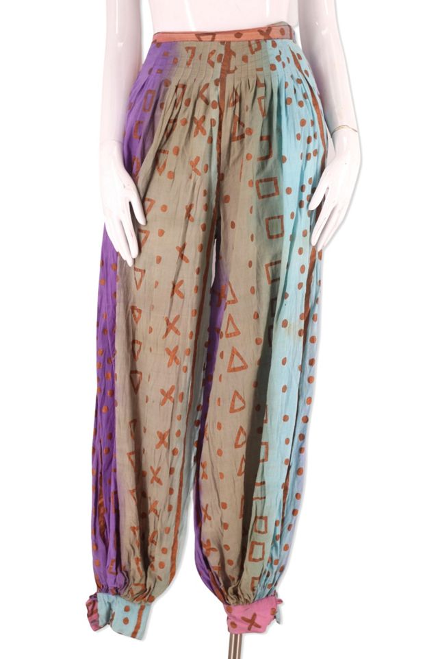 【COLOR iN ID】Wint Cotton Balloon Pants Maden Vintage Cotton White Balloon Pants for Men Loose Wide