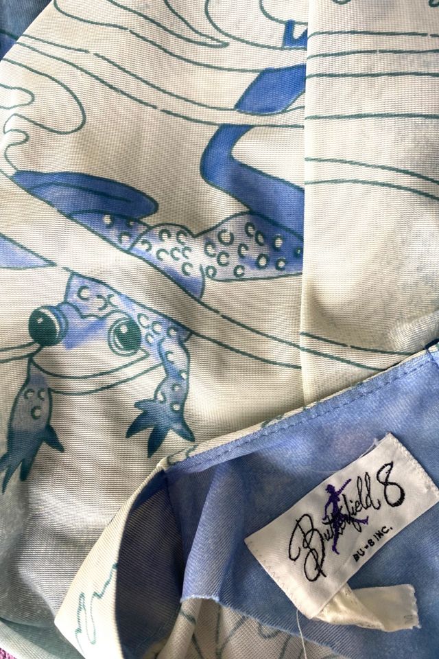 1970s Frog Print Caftan Dress Selected By Ritual Vintage #3