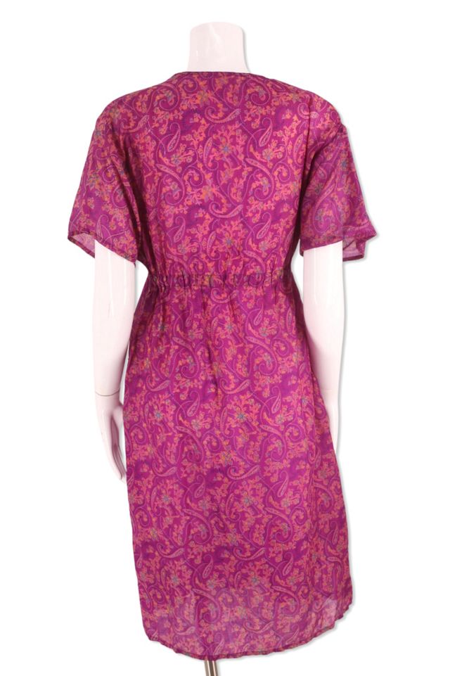 1990s Pink Silk Print Beach Cover Up Selected By Ritual Vintage #2