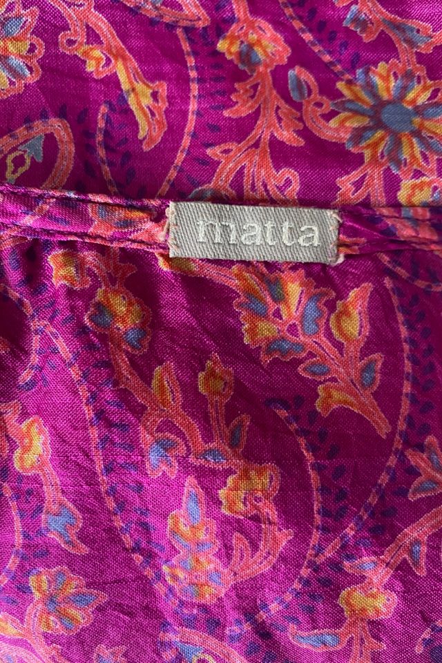1990s Pink Silk Print Beach Cover Up Selected By Ritual Vintage #3