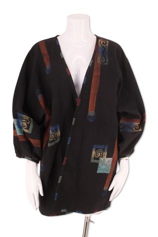 1980s Hand Painted Balloon Sleeve Jacket Selected By Ritual Vintage