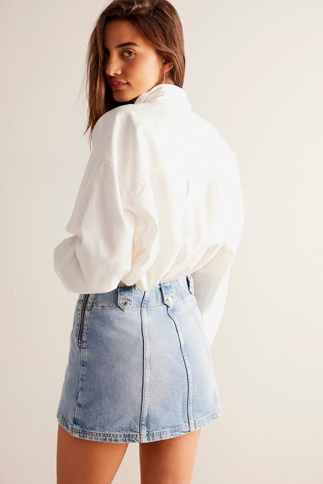 We The Free Runaway Denim Skirt #2