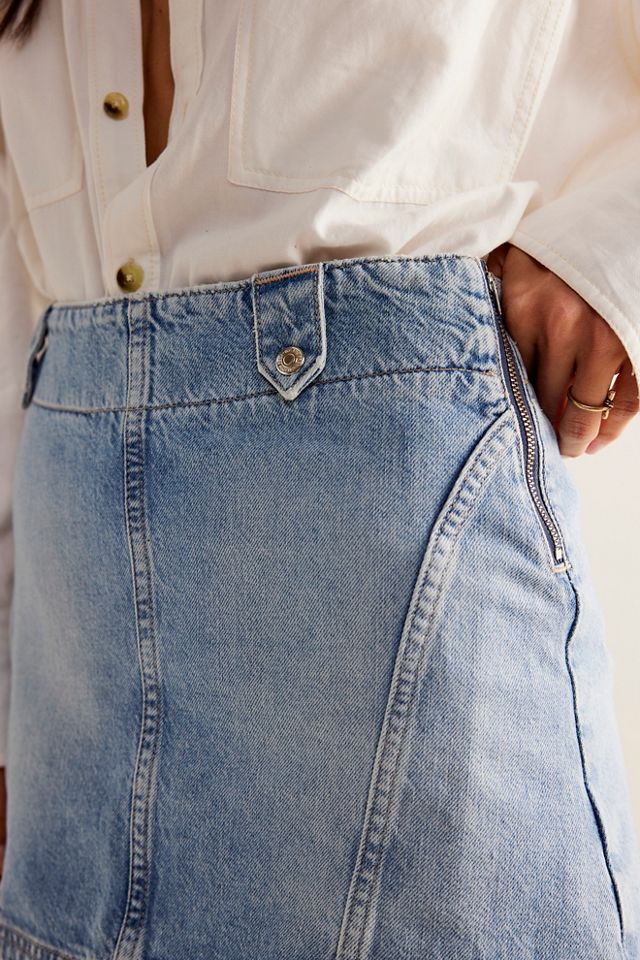 We The Free Runaway Denim Skirt #3