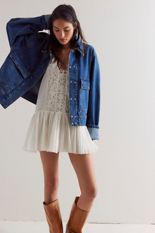 Suzy Denim Jacket at Free People in Lucky Blue, Size: Medium