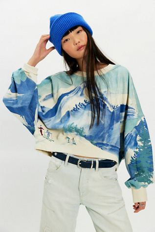 Gaia Sweatshirt at Free People in Ski Combo, Size: XS