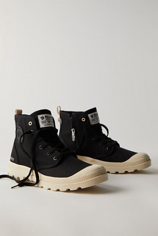 Palladium Pampa Hi Zip Organic Boots at Free People in Black, Size: US 6 M