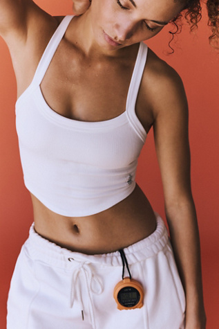 White Tank Bra Workout Top