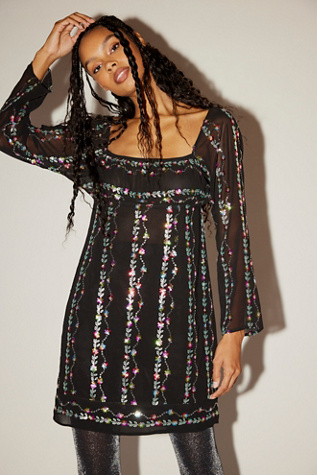 Anna Sui Floral Fantasy Mini Dress | Free People