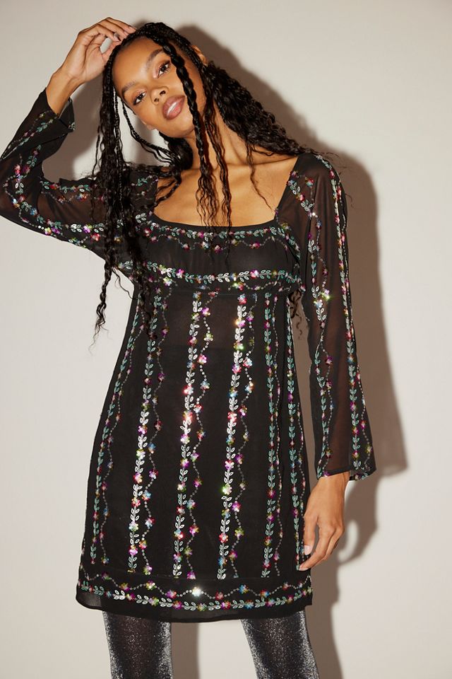 Anna sui floral on sale dress