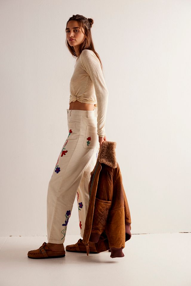 We The Free Winter Bloom Embroidered Wide-Leg Jeans #2
