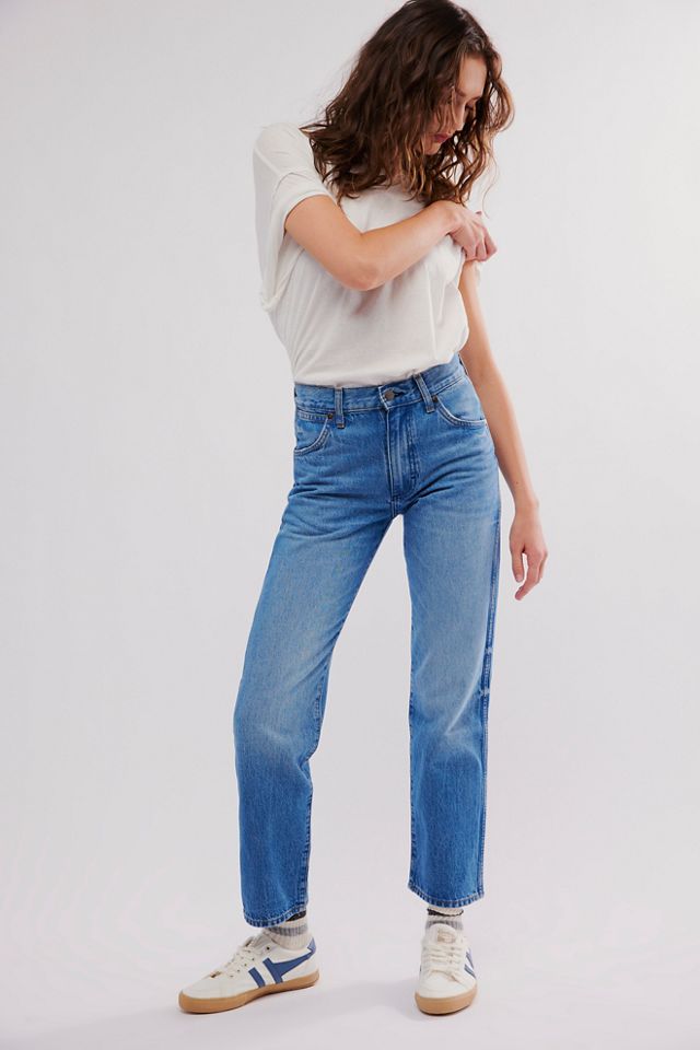 Wrangler Sunset Mid-Rise Straight Jeans | Free People