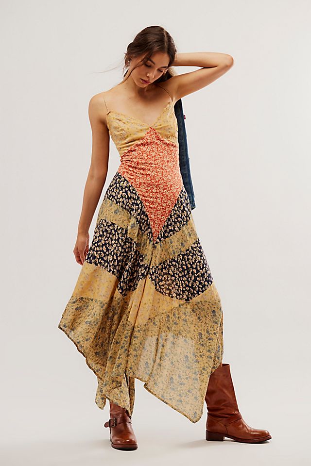 free people maxi dresses Heat Haze Dress at in Pear Liqueur, Size: S up notched henley neckline Free People Park Slope Maxi