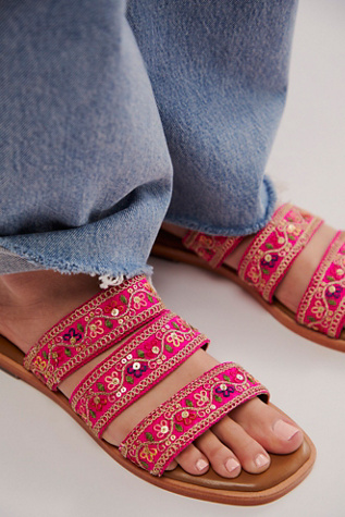 Hyacinth Embroidered Sandals