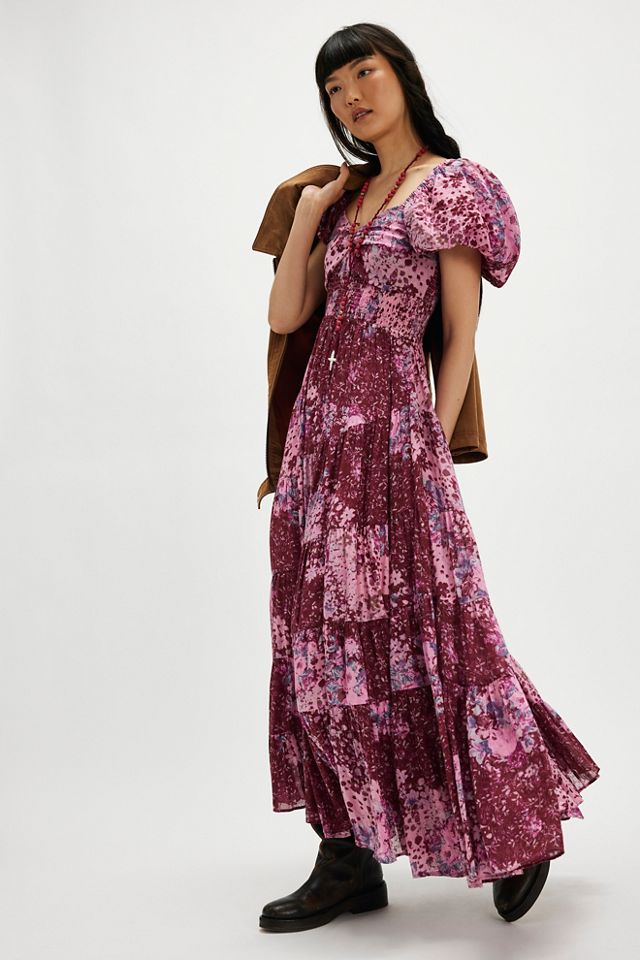 Sundrenched Short Sleeve Maxi Dress Free People 1810