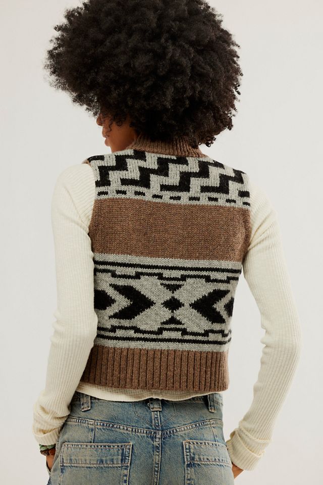 Pendleton Shetland Zip Sweater Vest #1