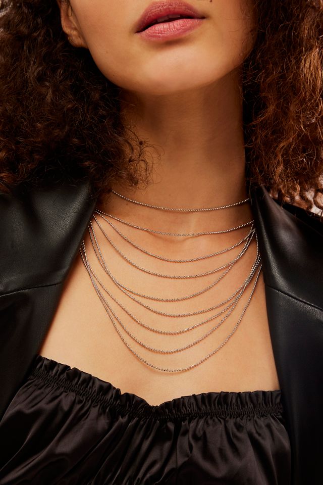 Layered on sale chain choker