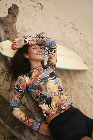 Seea Sila Surf Rashguard at Free People in Tigerlily, Size: Small