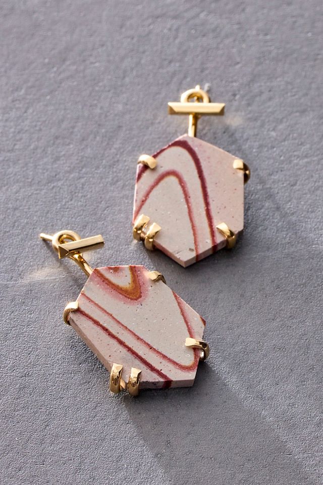 Young in The Mountains Slab Earrings #1