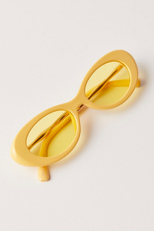 Ella Slim Oval Sunglasses at Free People in Creamsicle