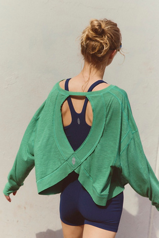 My Time Layer Top by FP Movement at Free People in Heritage Green, Size: XS
