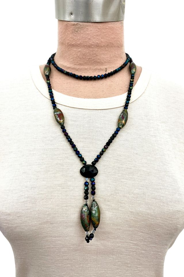 1970s Vintage Iridescent Stone Bead Necklace Selected by BusyLady Baca & The Goods #3