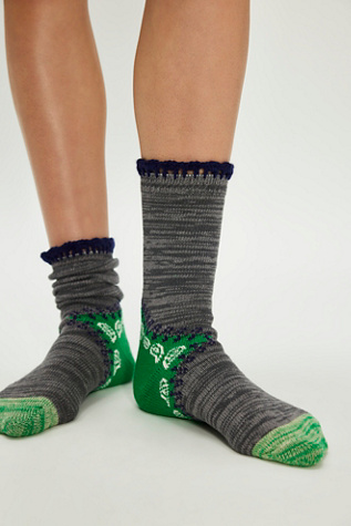 Raggedy Ankle Socks by Free People in Green
