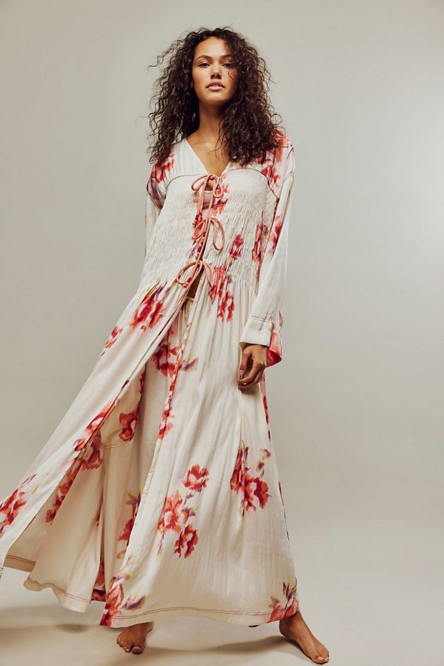 Bright Blooms Maxi Robe