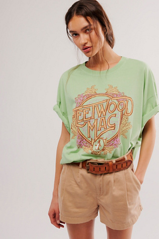 Daydreamer Fleetwood Mac Flower Tee at Free People in Mint Spray