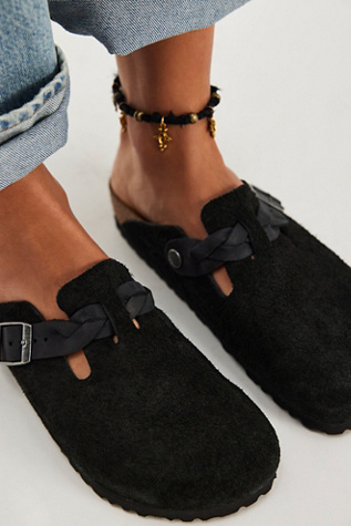 Birkenstock Boston Braid Clogs at Free People in Black, Size: EU 36