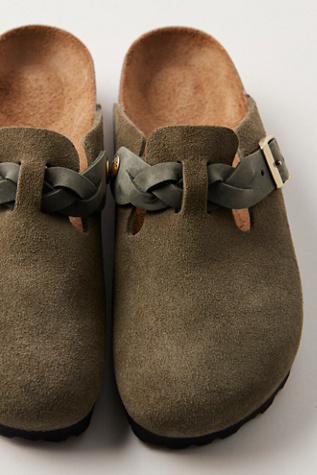 Birkenstock Boston Braid Clogs at Free People in Green, Size: EU 36