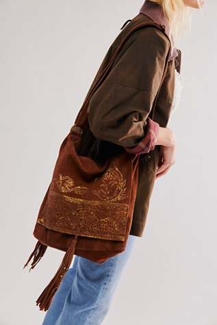 Migramo Embellished Messenger Bag at Free People in Cognac