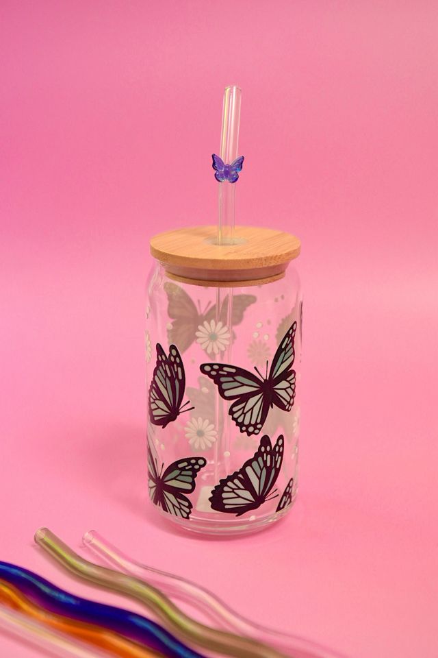 Golden Hour Designs Butterfly Glass Cup #1
