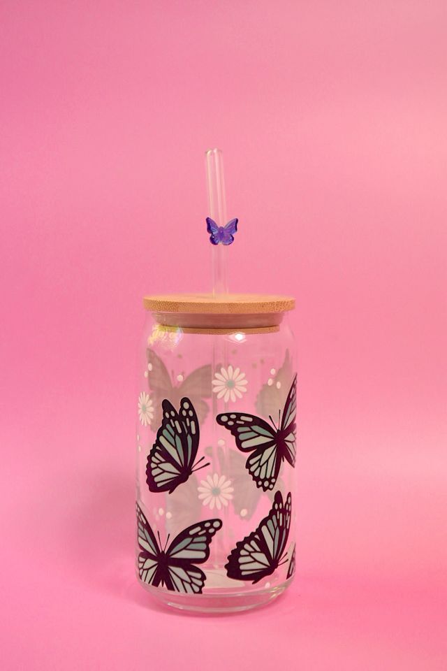 Golden Hour Designs Butterfly Glass Cup #2