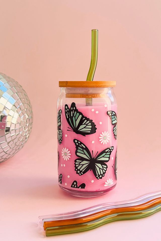 Golden Hour Designs Butterfly Glass Cup #4