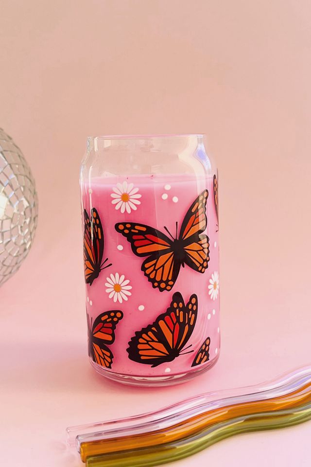 Golden Hour Designs Butterfly Glass Cup