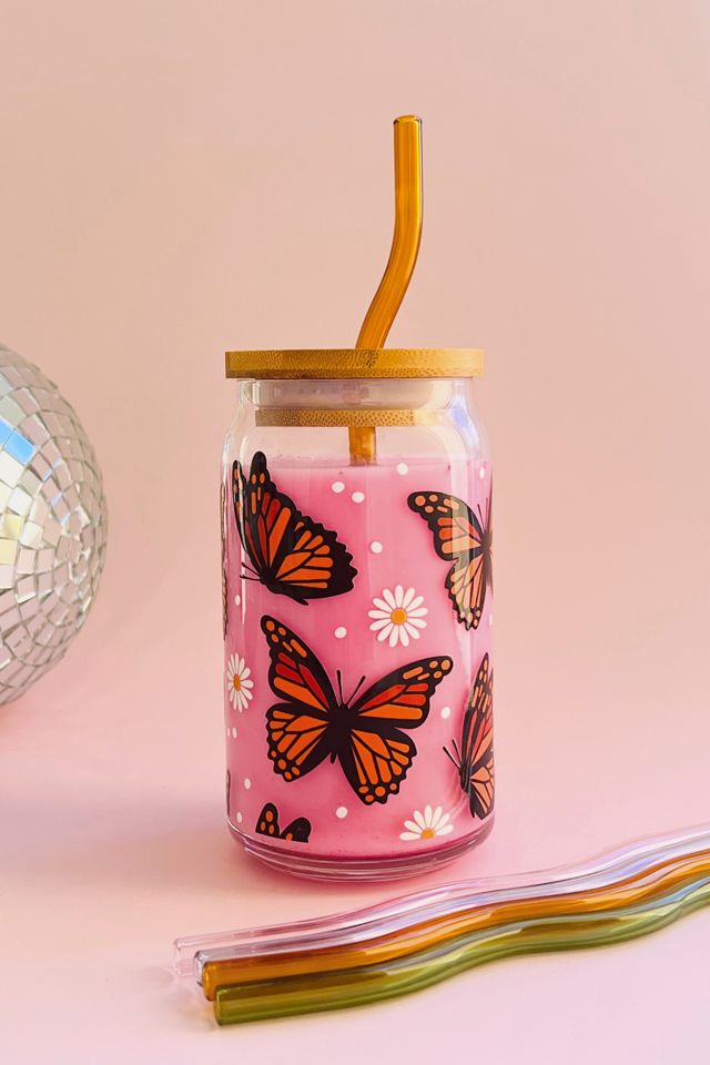 Golden Hour Designs Butterfly Glass Cup #3