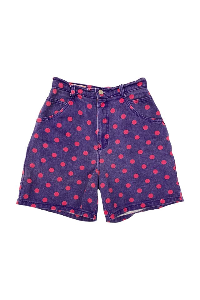 Polka dot cheap denim shorts