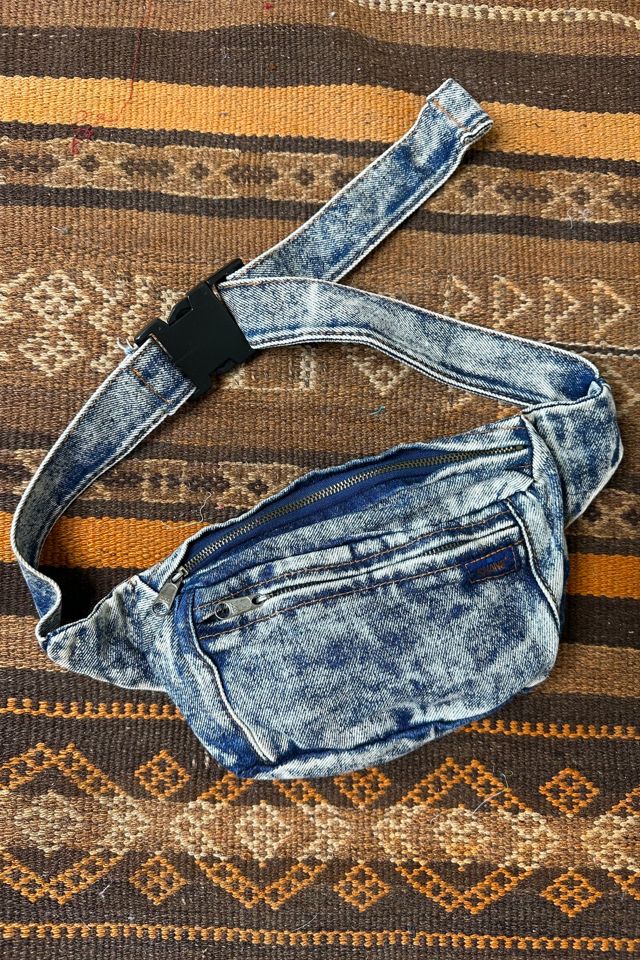 Vintage Acid Wash Denim Fanny Pack Selected by Grievous Angel