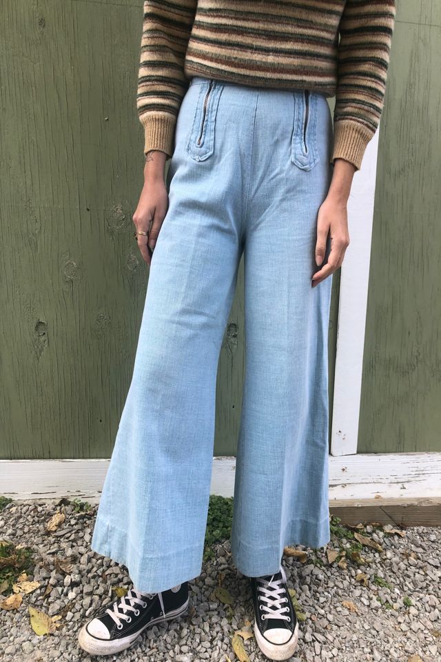 1970s Double Zip Wide Leg Pants Selected by Grievous Angel Vintage
