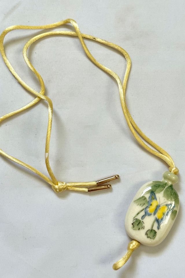1960s Ceramic Butterfly Pendent Necklace Selected by Cherry #1