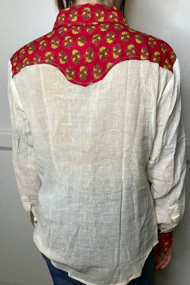 1970s Deadstock Gauze Cotton Western Shirt Selected by Cherry